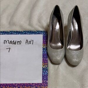 Madden Girl Sparkling Silver Heels